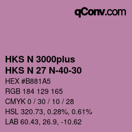 Code couleur: HKS N 3000plus - HKS N 27 N-40-30 | qconv.com