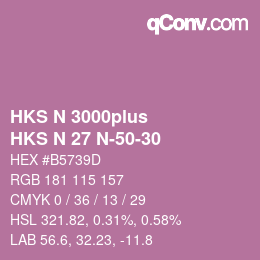 Farbcode: HKS N 3000plus - HKS N 27 N-50-30 | qconv.com