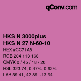 Code couleur: HKS N 3000plus - HKS N 27 N-60-10 | qconv.com