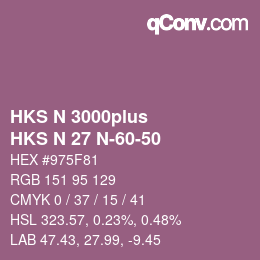 カラーコード: HKS N 3000plus - HKS N 27 N-60-50 | qconv.com