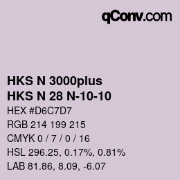 Farbcode: HKS N 3000plus - HKS N 28 N-10-10 | qconv.com