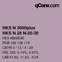 Farbcode: HKS N 3000plus - HKS N 28 N-20-30 | qconv.com