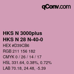 カラーコード: HKS N 3000plus - HKS N 28 N-40-0 | qconv.com