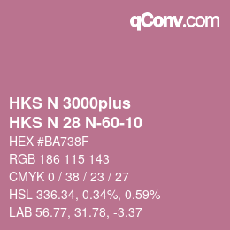 Farbcode: HKS N 3000plus - HKS N 28 N-60-10 | qconv.com