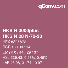 カラーコード: HKS N 3000plus - HKS N 28 N-70-30 | qconv.com