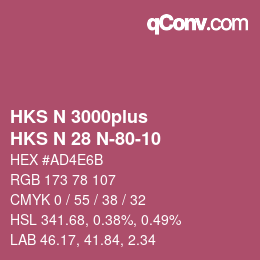 カラーコード: HKS N 3000plus - HKS N 28 N-80-10 | qconv.com