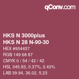 カラーコード: HKS N 3000plus - HKS N 28 N-90-30 | qconv.com