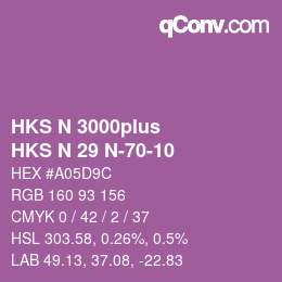 Code couleur: HKS N 3000plus - HKS N 29 N-70-10 | qconv.com