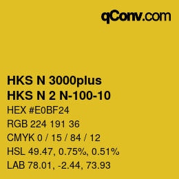 Farbcode: HKS N 3000plus - HKS N 2 N-100-10 | qconv.com