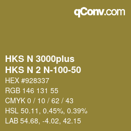 Farbcode: HKS N 3000plus - HKS N 2 N-100-50 | qconv.com