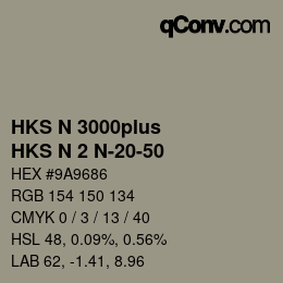 Farbcode: HKS N 3000plus - HKS N 2 N-20-50 | qconv.com