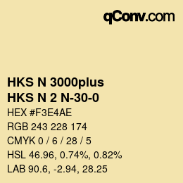 Farbcode: HKS N 3000plus - HKS N 2 N-30-0 | qconv.com
