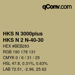 Código de color: HKS N 3000plus - HKS N 2 N-40-30 | qconv.com