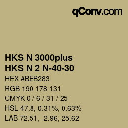 Color code: HKS N 3000plus - HKS N 2 N-40-30 | qconv.com