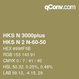 Farbcode: HKS N 3000plus - HKS N 2 N-60-50 | qconv.com