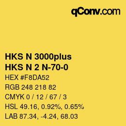 Código de color: HKS N 3000plus - HKS N 2 N-70-0 | qconv.com