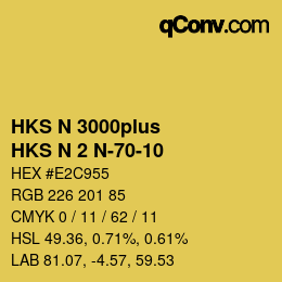 颜色代码: HKS N 3000plus - HKS N 2 N-70-10 | qconv.com