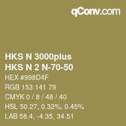 Farbcode: HKS N 3000plus - HKS N 2 N-70-50 | qconv.com