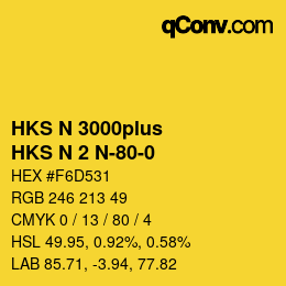 Código de color: HKS N 3000plus - HKS N 2 N-80-0 | qconv.com