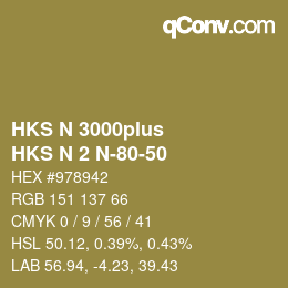 Code couleur: HKS N 3000plus - HKS N 2 N-80-50 | qconv.com