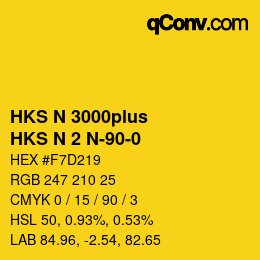Farbcode: HKS N 3000plus - HKS N 2 N-90-0 | qconv.com