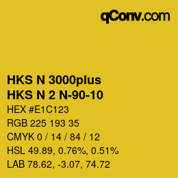 颜色代码: HKS N 3000plus - HKS N 2 N-90-10 | qconv.com