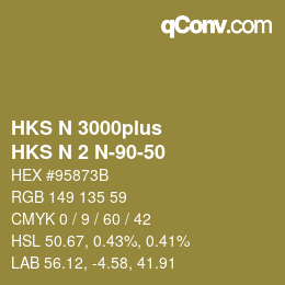 Farbcode: HKS N 3000plus - HKS N 2 N-90-50 | qconv.com