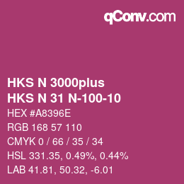 カラーコード: HKS N 3000plus - HKS N 31 N-100-10 | qconv.com