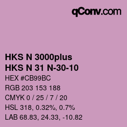 Farbcode: HKS N 3000plus - HKS N 31 N-30-10 | qconv.com