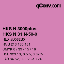 カラーコード: HKS N 3000plus - HKS N 31 N-50-0 | qconv.com