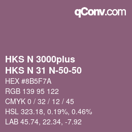 カラーコード: HKS N 3000plus - HKS N 31 N-50-50 | qconv.com