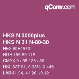 カラーコード: HKS N 3000plus - HKS N 31 N-80-30 | qconv.com