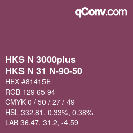 カラーコード: HKS N 3000plus - HKS N 31 N-90-50 | qconv.com