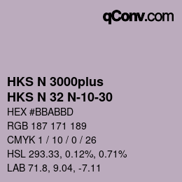 カラーコード: HKS N 3000plus - HKS N 32 N-10-30 | qconv.com