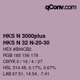 Color code: HKS N 3000plus - HKS N 32 N-20-30 | qconv.com