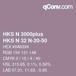 カラーコード: HKS N 3000plus - HKS N 32 N-20-50 | qconv.com