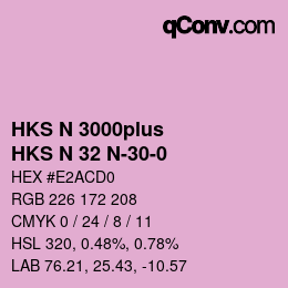 Farbcode: HKS N 3000plus - HKS N 32 N-30-0 | qconv.com