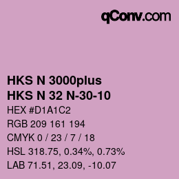 Código de color: HKS N 3000plus - HKS N 32 N-30-10 | qconv.com