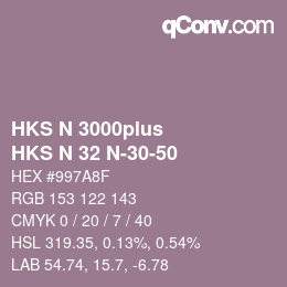 Farbcode: HKS N 3000plus - HKS N 32 N-30-50 | qconv.com