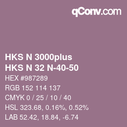 颜色代码: HKS N 3000plus - HKS N 32 N-40-50 | qconv.com