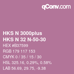 Farbcode: HKS N 3000plus - HKS N 32 N-50-30 | qconv.com