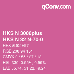 Código de color: HKS N 3000plus - HKS N 32 N-70-0 | qconv.com