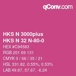 Farbcode: HKS N 3000plus - HKS N 32 N-80-0 | qconv.com