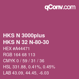 Código de color: HKS N 3000plus - HKS N 32 N-80-30 | qconv.com
