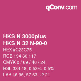 Código de color: HKS N 3000plus - HKS N 32 N-90-0 | qconv.com