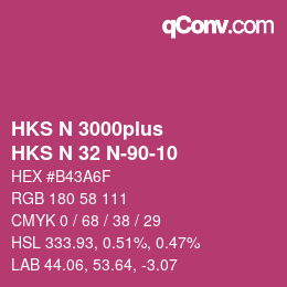 Farbcode: HKS N 3000plus - HKS N 32 N-90-10 | qconv.com