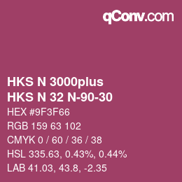 Farbcode: HKS N 3000plus - HKS N 32 N-90-30 | qconv.com