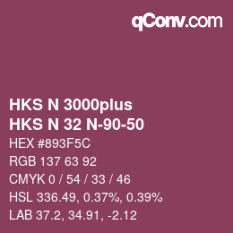 Farbcode: HKS N 3000plus - HKS N 32 N-90-50 | qconv.com