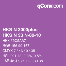 Farbcode: HKS N 3000plus - HKS N 33 N-80-10 | qconv.com