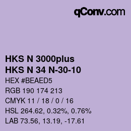 カラーコード: HKS N 3000plus - HKS N 34 N-30-10 | qconv.com